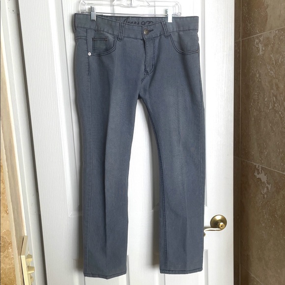 VIZIO Jeans 972. Micro check with Navy stitching - Picture 1 of 6